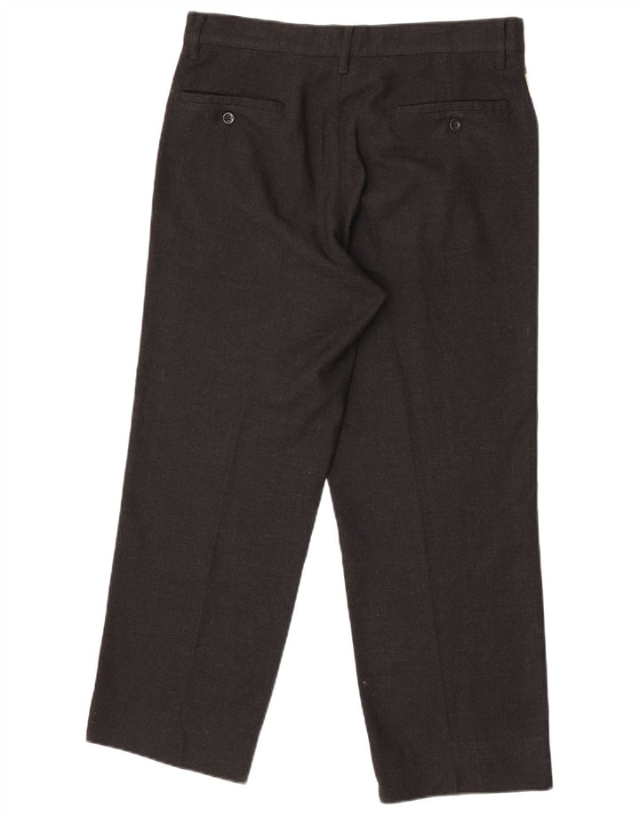 Armani Ανδρικό ίσιο casual παντελόνι IT 48 Medium W32 L27 Μαύρο πολυεστέρα