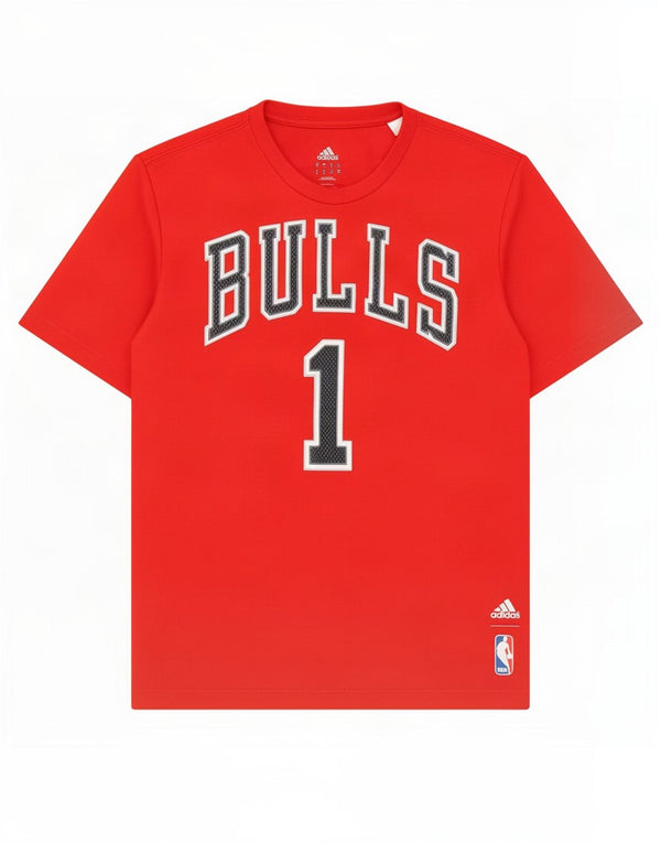 Γραφικό T-shirt Adidas Mens Chicago Bulls Top Small Red Polyester