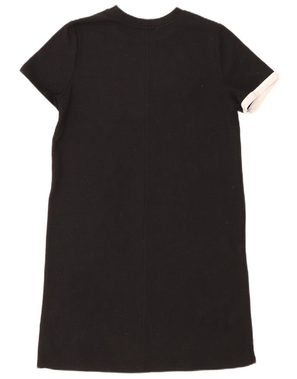 Zara Γυναικείο T-Shirt Trafaluc φόρεμα UK 10 Small Black Colourblock