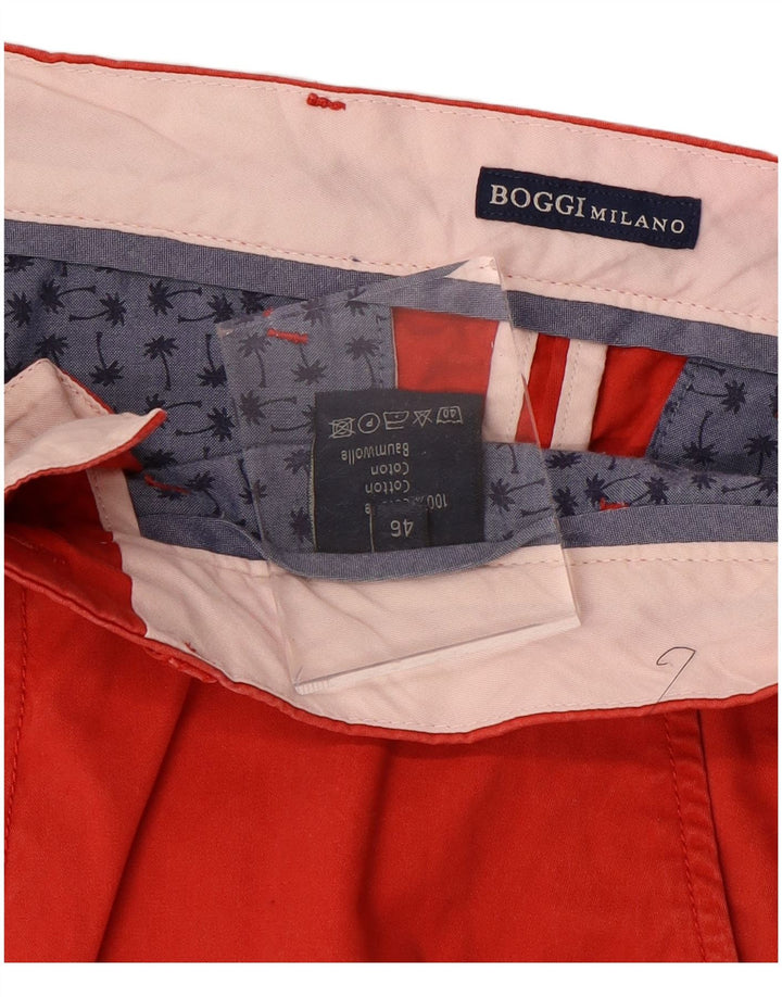 Ανδρικό σορτς BOGGI Milano Chino IT 46 Small W34 κόκκινο βαμβακερό