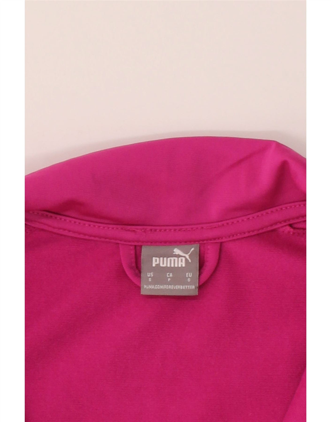 PUMA Womens Oversized Tracksuit Top Jacket UK 10 Small Pink Polyester