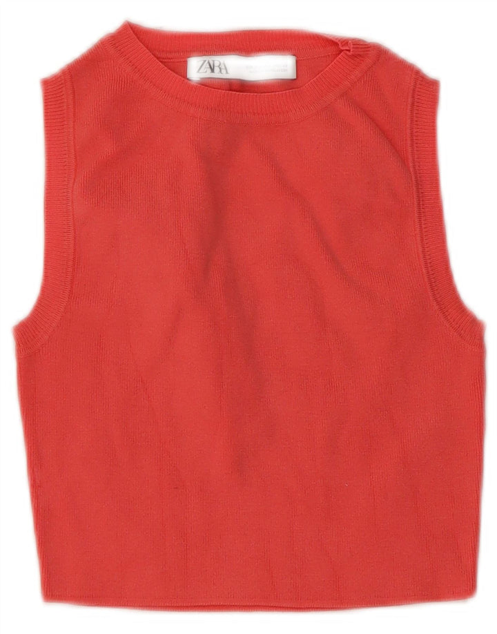 Zara Γυναικείο γιλέκο Crop Tank Top UK 8 Small Pink