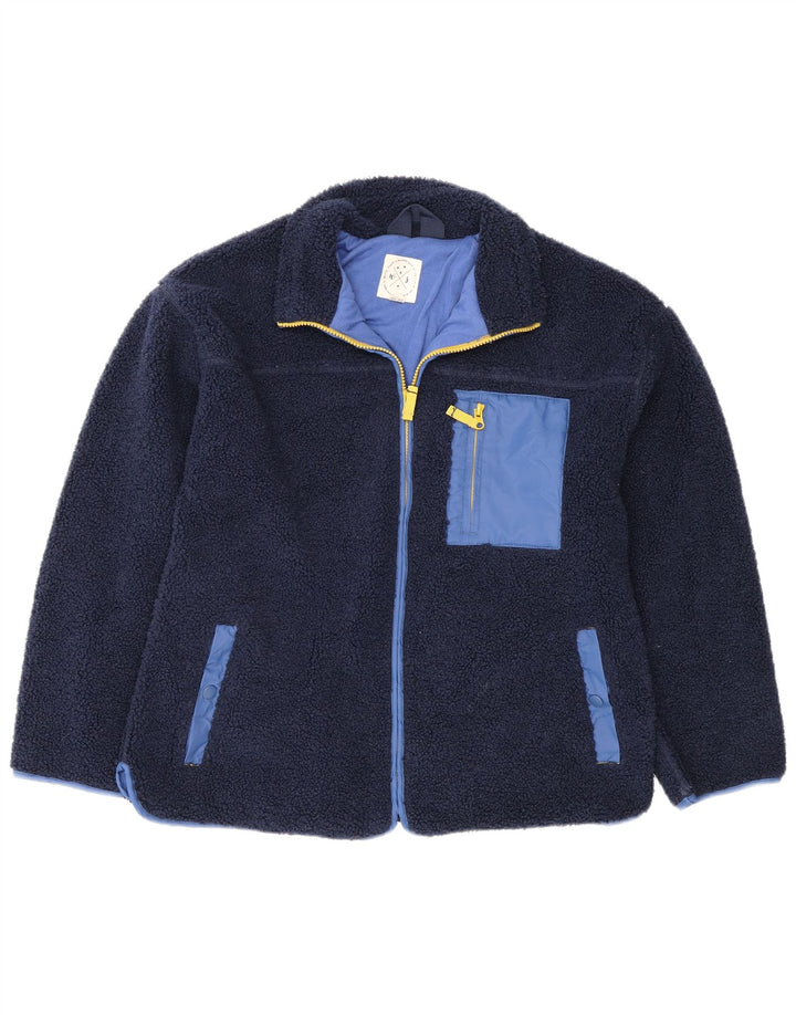 White Stuff Γυναικείο Fleece Jacket UK 12 Medium Navy Blue Polyester