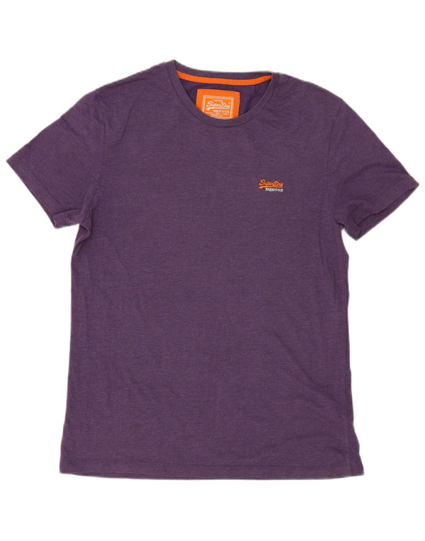 Superdry Ανδρικό T-Shirt Top XL Purple Cotton Modern