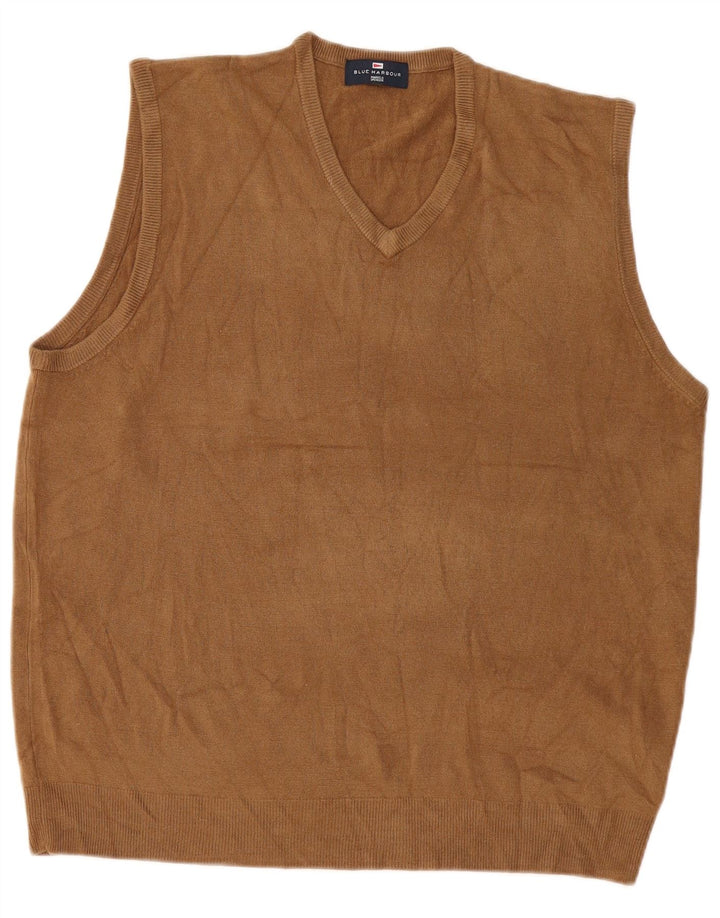 Marks & Spencer Ανδρικό γιλέκο Tank Top XL Beige Acrylic