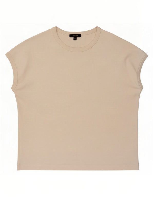 Massimo Dutti Γυναικείο T-Shirt Top UK 14 Medium Beige