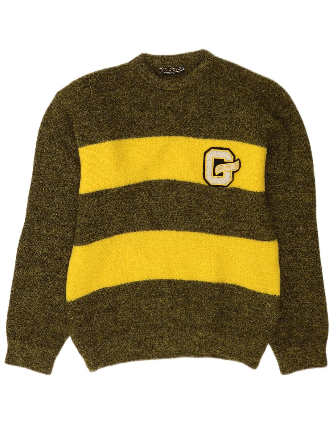 Ανδρικό πουλόβερ Gomena Graphic Crew Jumper με μεσαίο πράσινο χρώμα