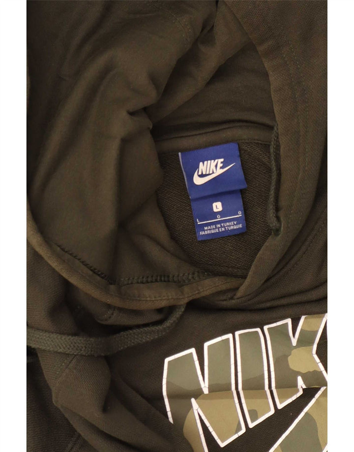 Ανδρικά γραφικά κουκούλα Nike Large Khaki