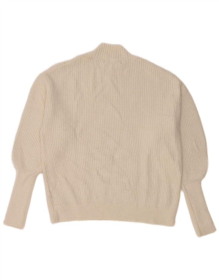Marks & Spencer Γυναικείο πουλόβερ με λαιμό χελώνα UK 14 Medium White