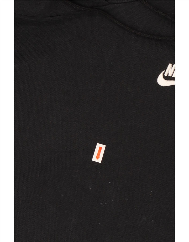 NIKE Γυναικείο Hoodie Jumper UK 14 Medium μαύρο βαμβακερό