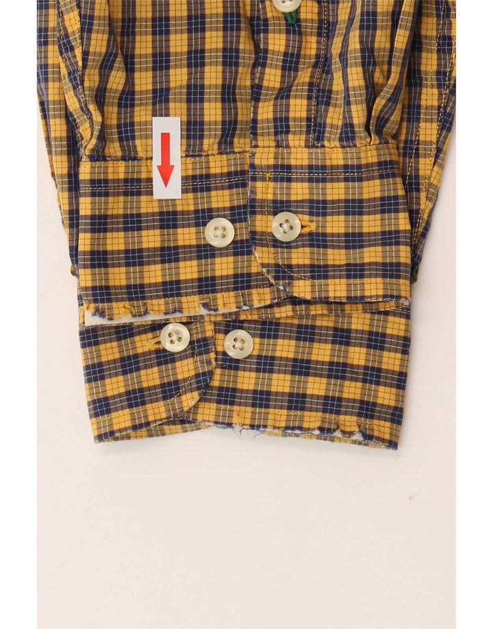 Ανδρικό πουκάμισο Tommy Hilfiger XL Κίτρινο βαμβακερό Gingham