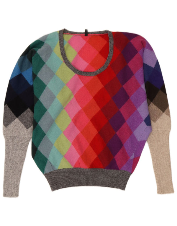 Γυναικείο πουλόβερ Benetton Boat Neck Jumper UK 10 Small πολύχρωμο
