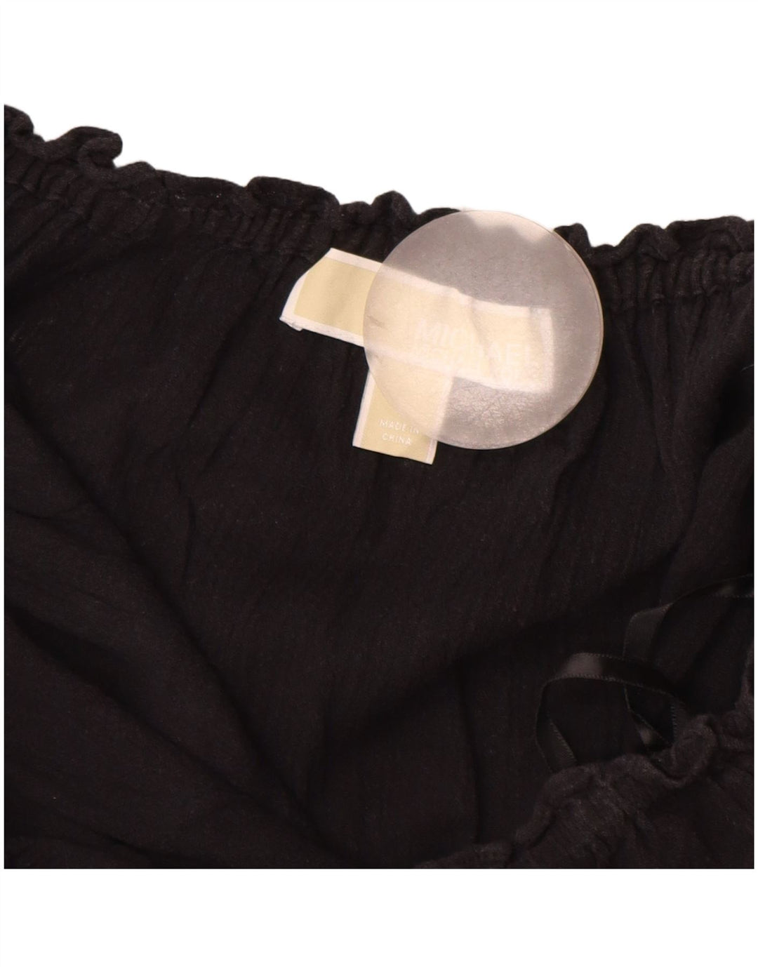 MICHAEL KORS Γυναικεία Μπλούζα Τοπ UK 14 Μεγάλη Μαύρη Βαμβακερή