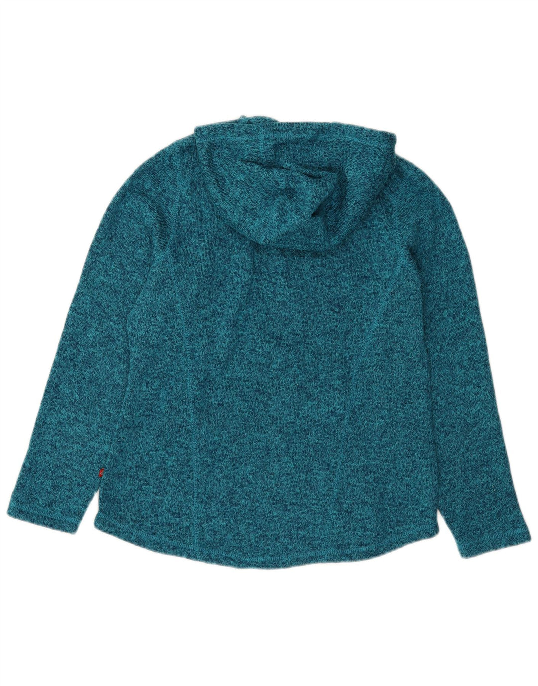DICKIES Womens Zip Hoodie Sweater UK 12 Medium Blue Flecked Polyester
