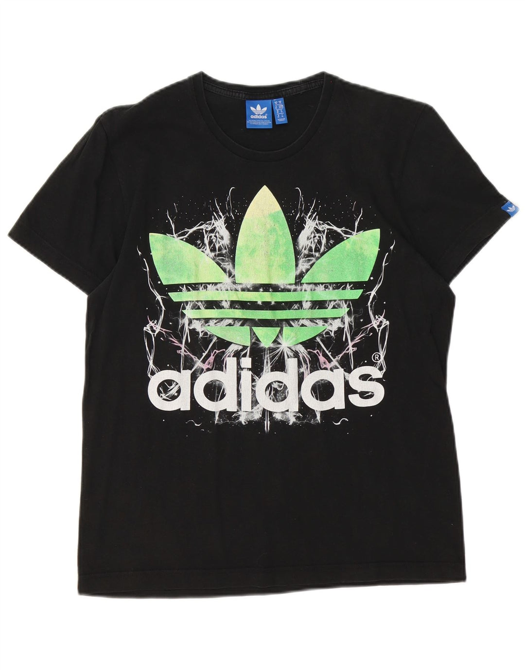 Ανδρικό γραφικό T-Shirt Adidas Top Μεσαίο μαύρο βαμβακερό