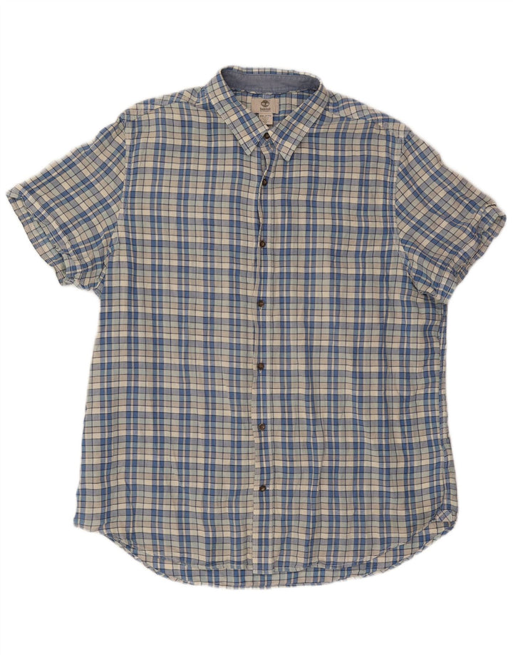 Ανδρικό κοντομάνικο πουκάμισο Timberland Earthkeepers Slim Fit 2XL Blue Check
