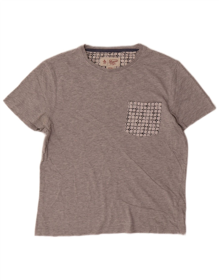 Ανδρικό T-Shirt Penguin Top Μικρό Γκρι βαμβακερό