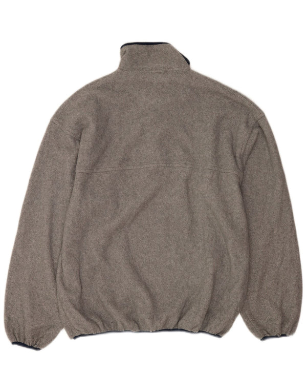 Reebok Ανδρικό κουμπιά λαιμό Fleece Jumper XL Γκρι πολυεστέρας