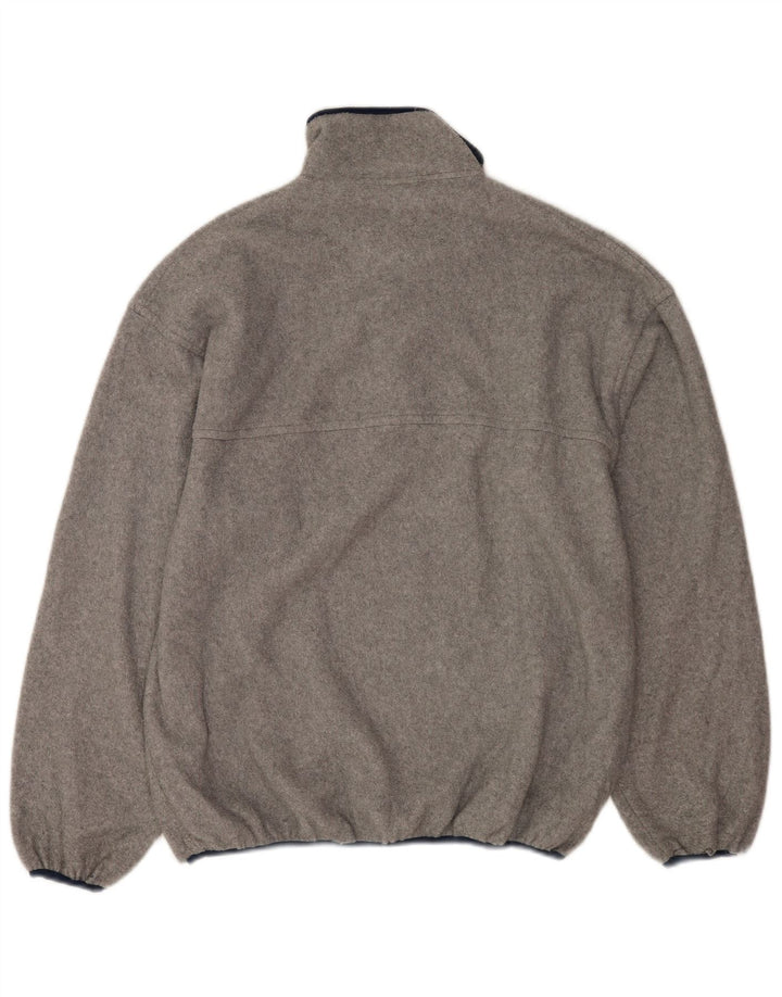 Reebok Ανδρικό κουμπιά λαιμό Fleece Jumper XL Γκρι πολυεστέρας
