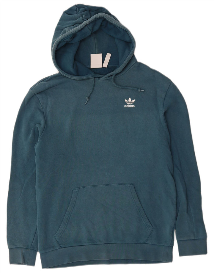 Ανδρικό κουκούλα Adidas Μικρό Μπλε Βαμβακερό