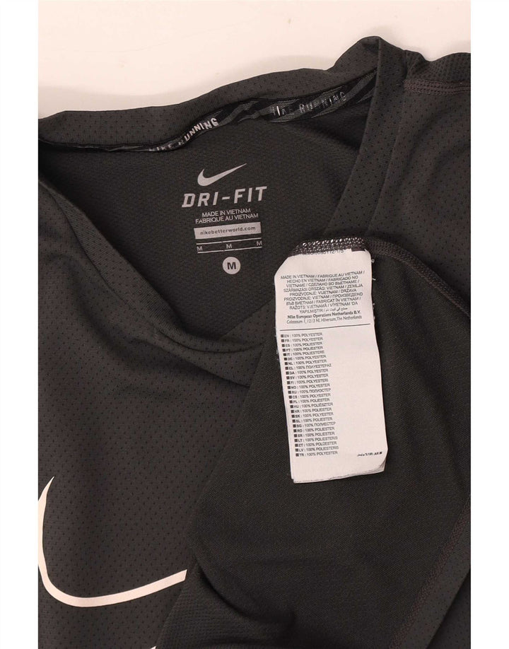 Ανδρικό γραφικό μπλουζάκι Nike Dri Fit, μεσαίο γκρι πολυεστέρας