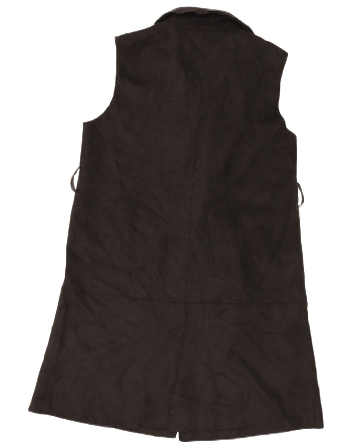 Zara Γυναικείο Διπλό Longline Gilet UK 10 Μικρός Μαύρος Πολυεστέρας