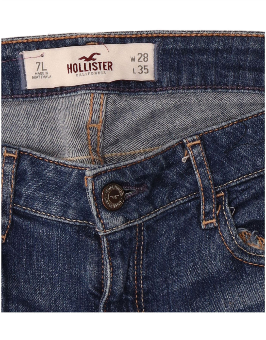 Hollister Γυναικείο Cropped Jeans US 7 Medium W28 L24 Blue