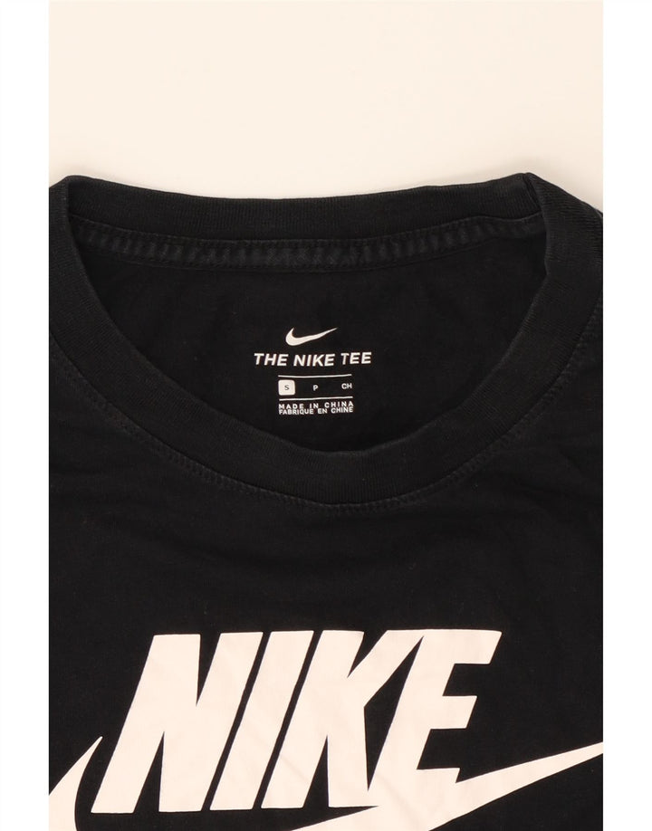 NIKE Womens Graphic Top Long Sleeve UK 12 Medium Black Cotton Vintage Nike and Second-Hand Nike from Messina Hembry 