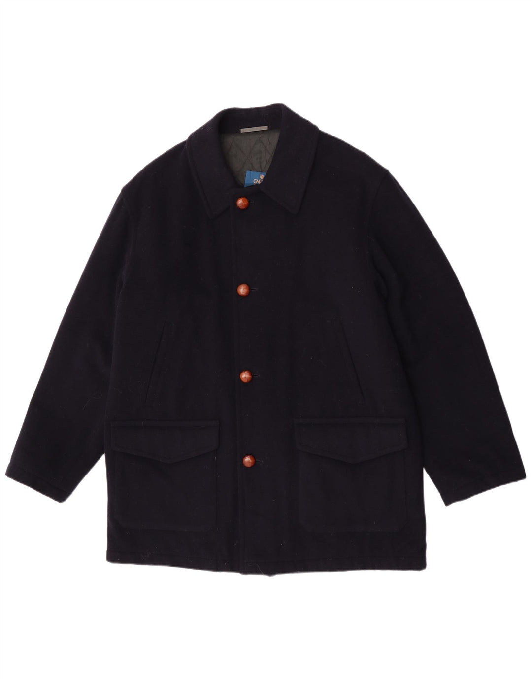 Ανδρικό πανωφόρι Caesar UK 42 XL Navy Blue Virgin Wool
