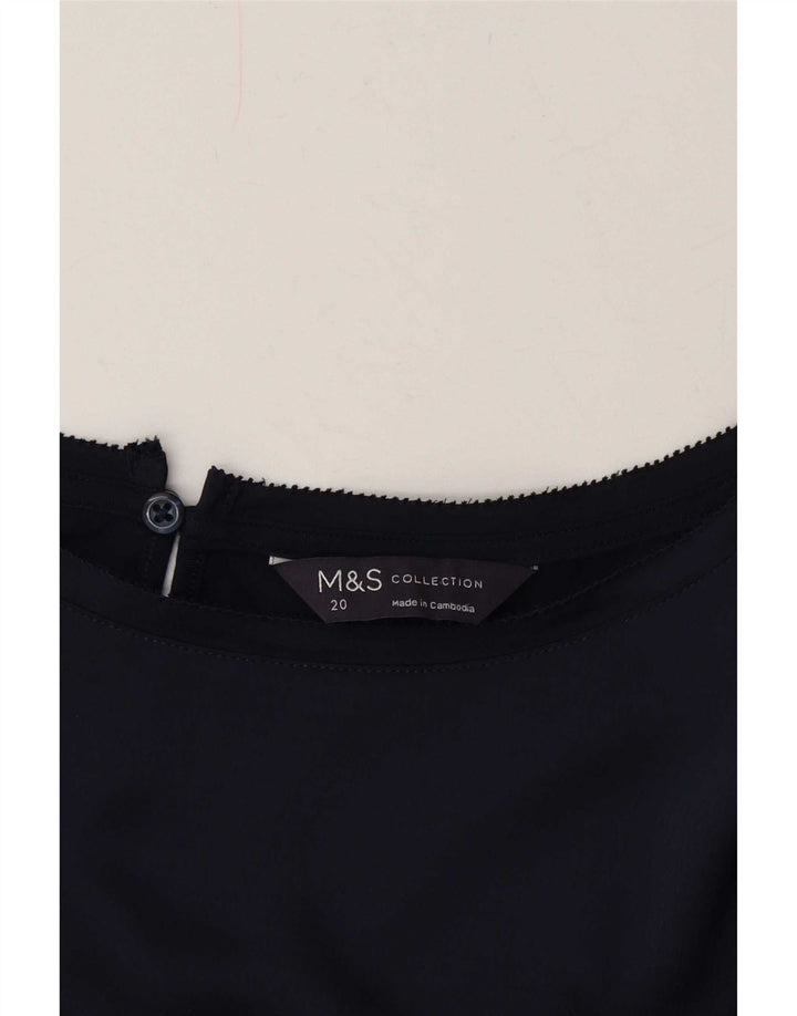Marks & Spencer Γυναικεία Μπλούζα Oversized Top UK 20 2XL Navy Blue