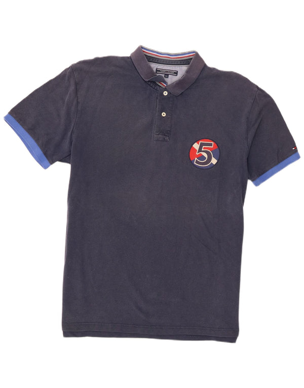 Tommy Hilfiger Ανδρικό γραφικό πόλο μπλουζάκι 2XL Navy Blue βαμβακερό