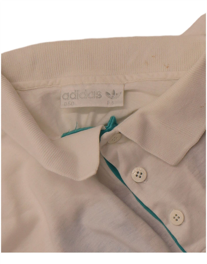 Ανδρικό πουκάμισο ADIDAS Graphic Polo IT 50 Μεσαίο λευκό βαμβακερό