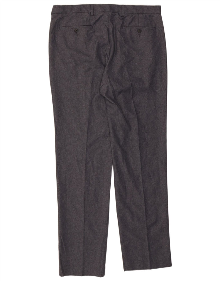 Marks & Spencer Ανδρικό παντελόνι Chino με κανονική εφαρμογή W36 L33 Γκρι πολυεστέρας