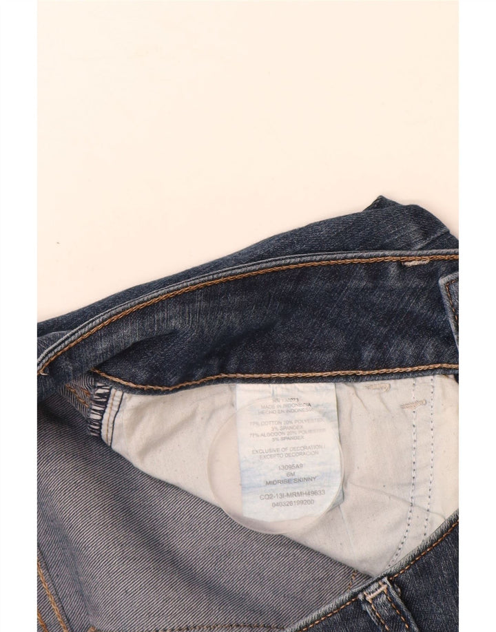 LEE Womens Riders Ψηλόμεσα Skinny Jeans US 6 Medium W26 L30 Blue Cotton