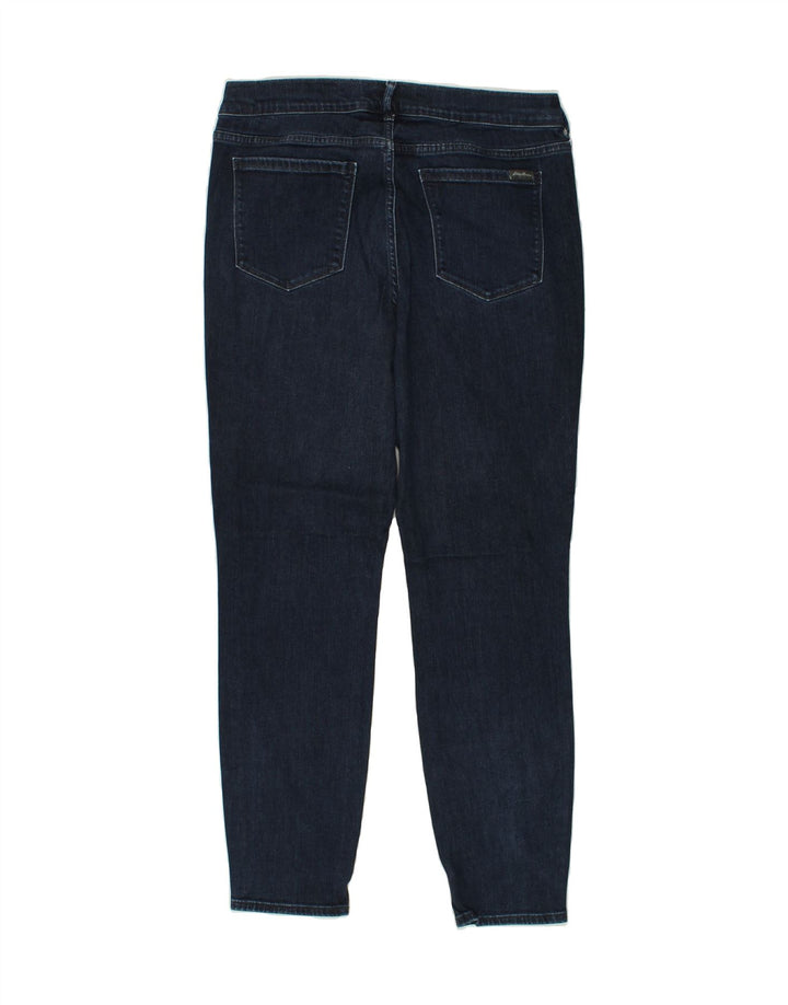 EDDIE BAUER Womens Slightly Curvy Skinny Jeans US 12 Large W32 L28 Blue | Vintage Eddie Bauer | Thrift | Second-Hand Eddie Bauer | Used Clothing | Messina Hembry 