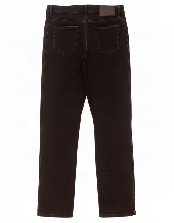 Marks & Spencer Γυναικείο αυτόγραφο Straight Jeans UK 10 Small W28 L30 Black