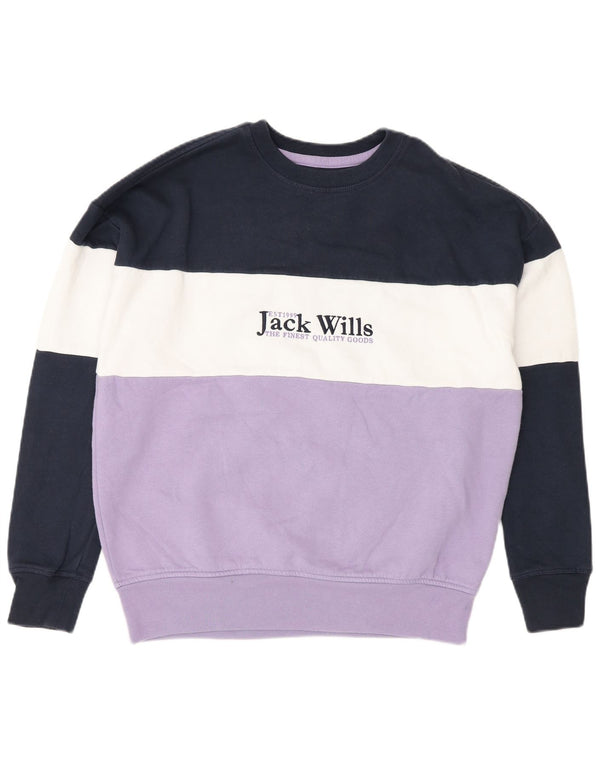 Jack Wills Γυναικεία γραφική φούτερ Jumper UK 6 XS Πολύχρωμη