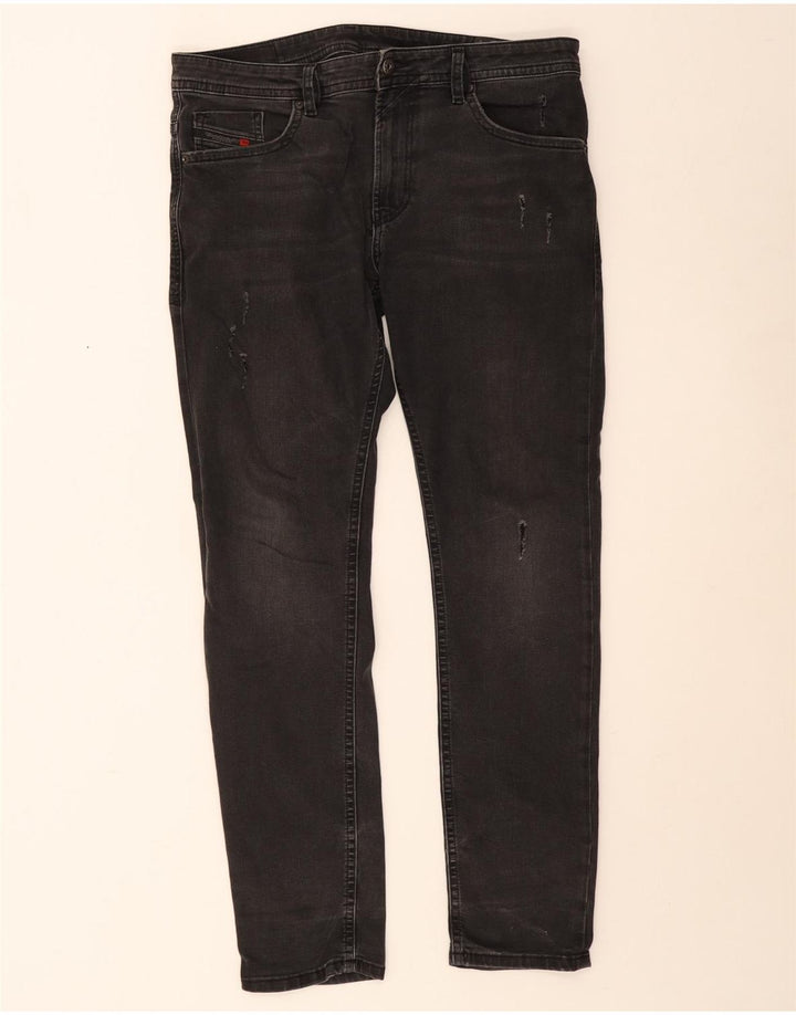 Diesel Mens Distressed Slim Jeans W34 L30 Γκρι βαμβακερό