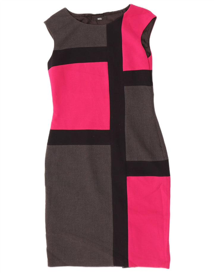 Γυναικείο φόρεμα με θήκη Marks & Spencer UK 10 Small πολύχρωμο Colourblock