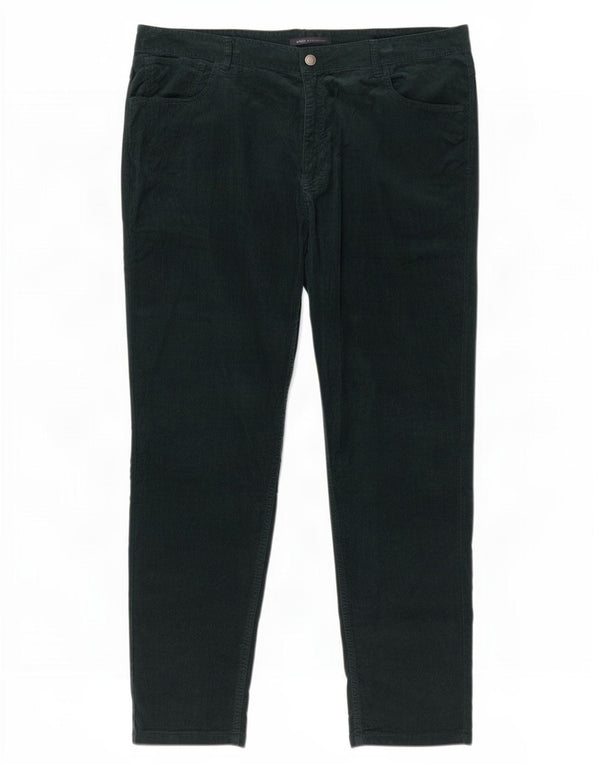 Marks & Spencer Γυναικείο Κοτλέ Παντελόνι UK 20 2XL W40 L28 Πράσινο
