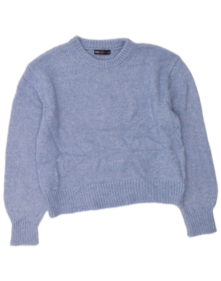 Marks & Spencer Γυναικείο πουλόβερ υπερμεγέθη Crew Neck Jumper UK 14 Medium Blue