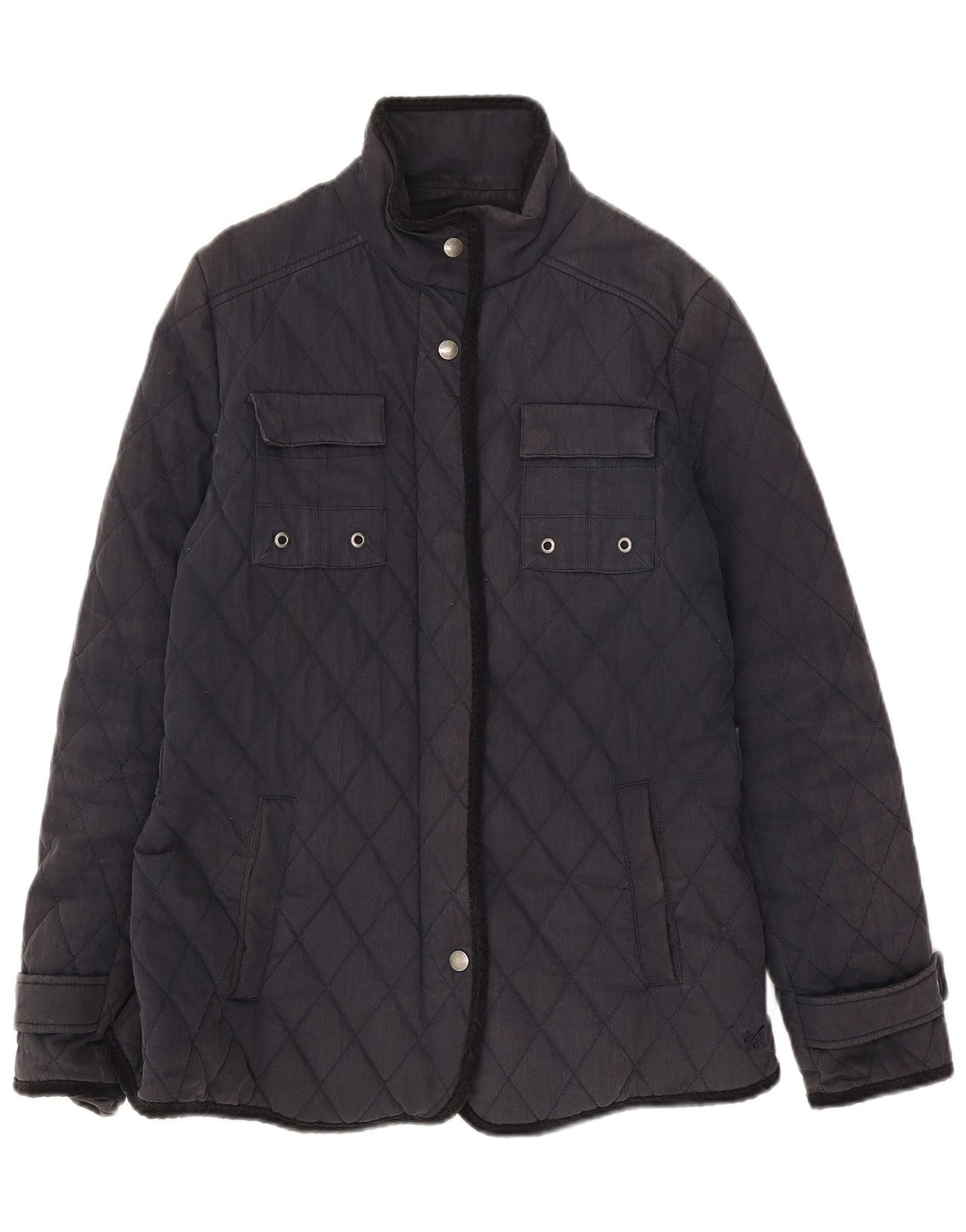 Crew Clothing Γυναικείο καπιτονέ μπουφάν UK 12 Medium Navy Blue Cotton