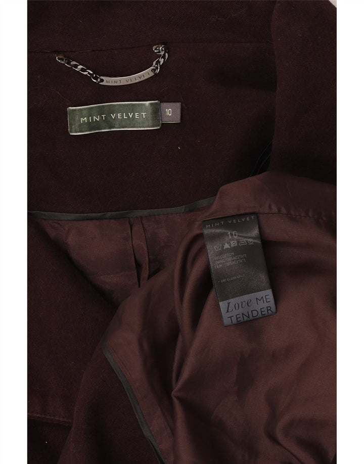 Γυναικείο παλτό μπιζελιού MINT VELVET UK 10 Small Brown Βαμβακερό