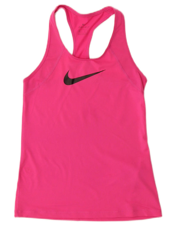 Γυναικείο γιλέκο γραφικών Nike Dri Fit Top UK 4 XS Pink Polyester