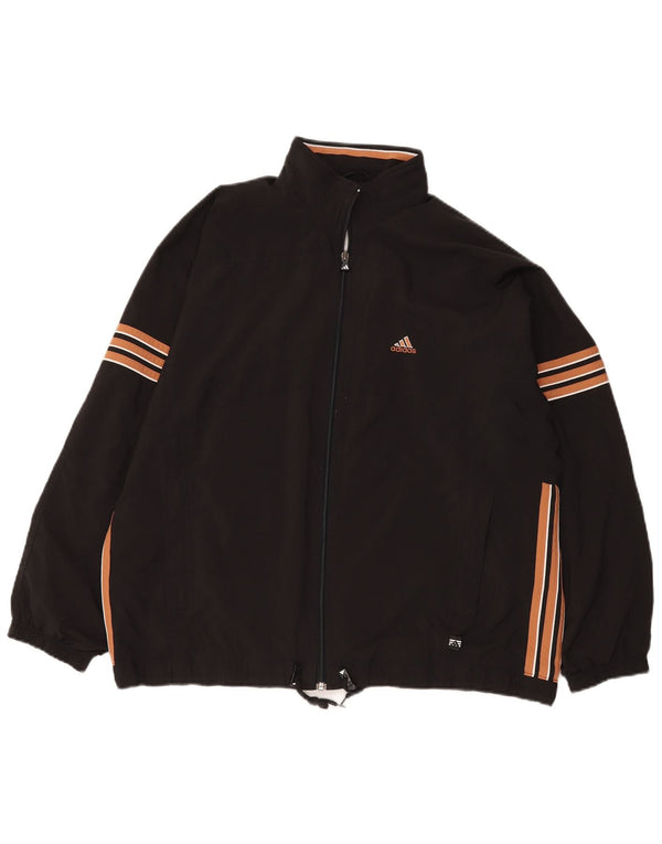 Adidas Womens Relaxed Fit Full Tracksuit UK 14 Large Black Striped Sports