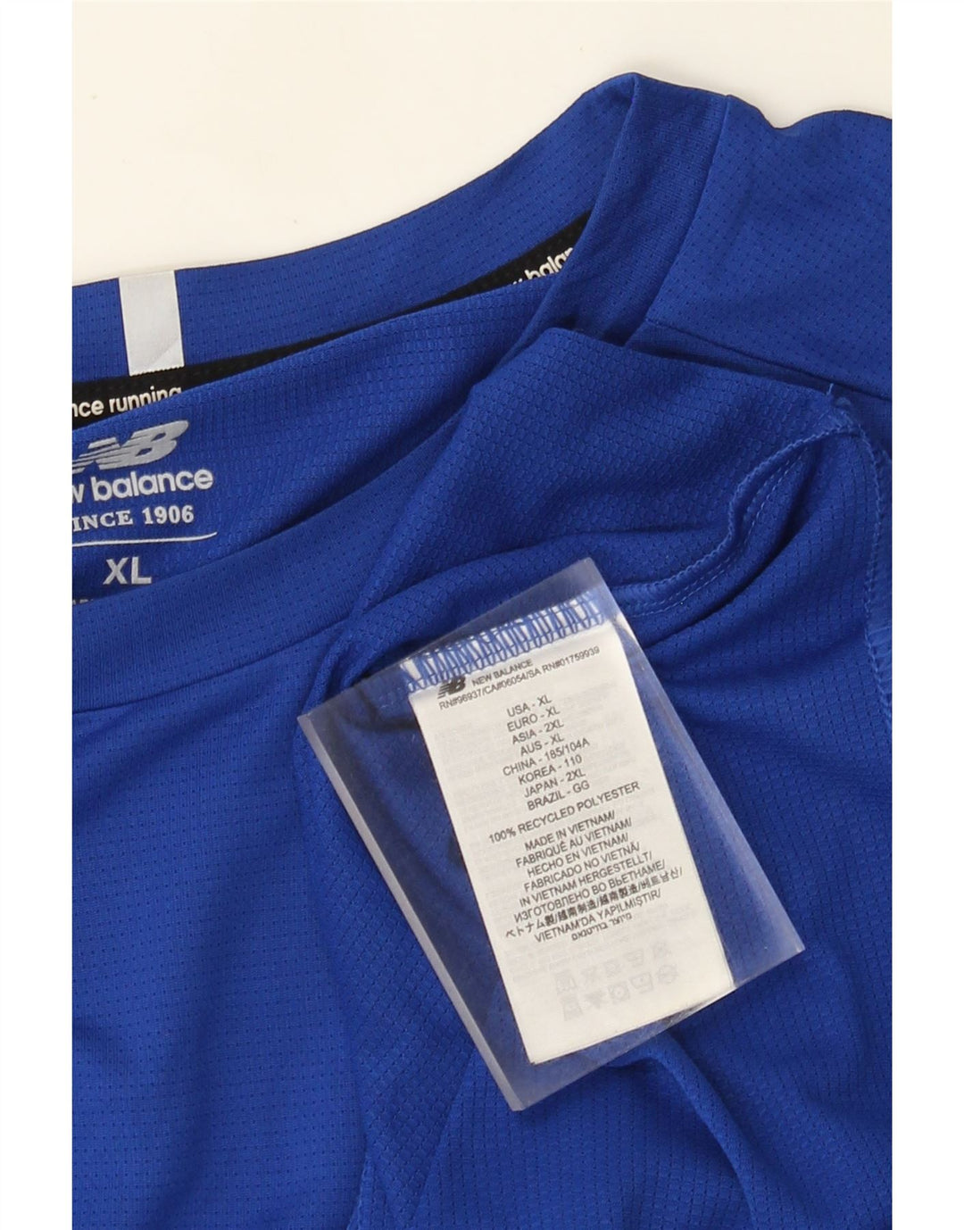 NEW BALANCE Ανδρικό T-Shirt Top XL Blue Polyester