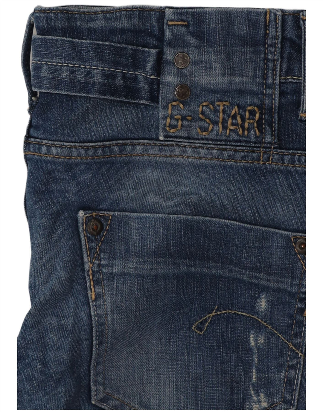 G-STAR Γυναικείο Distressed Straight Jeans W29 L30 Blue