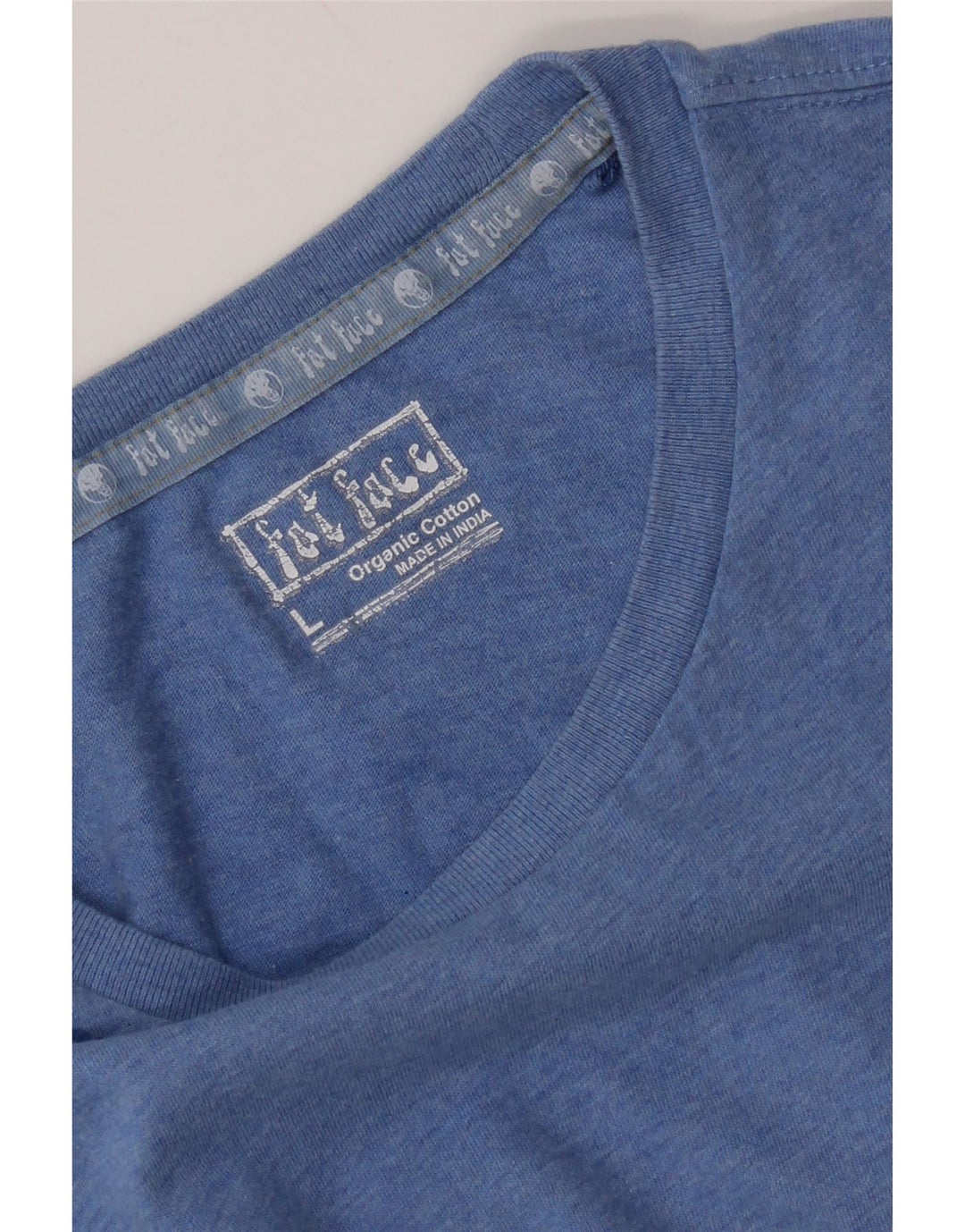 Ανδρικό γραφικό T-Shirt Fat Face Top μεγάλο μπλε βαμβακερό