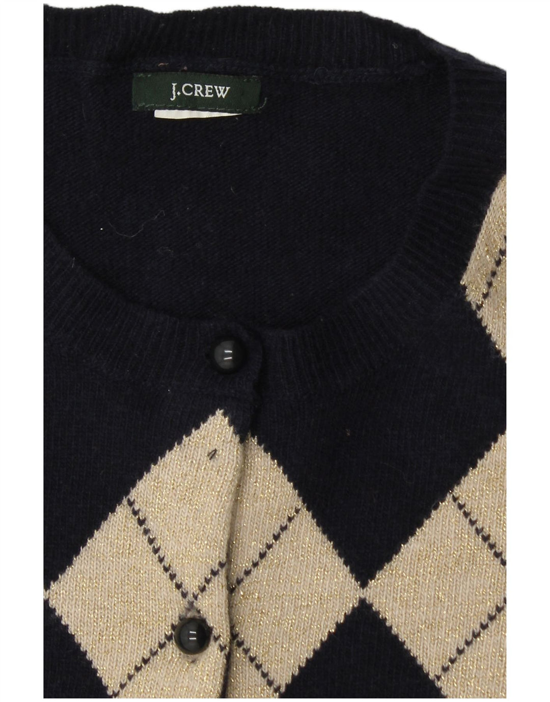 J. CREW Ανδρική ζακέτα πουλόβερ UK 6 XS Navy Blue Argyle/Diamond