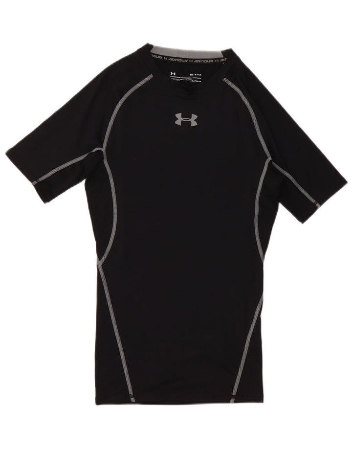 Under Armour Γυναικείο γραφικό T-Shirt Top UK 8 Small Black Polyester